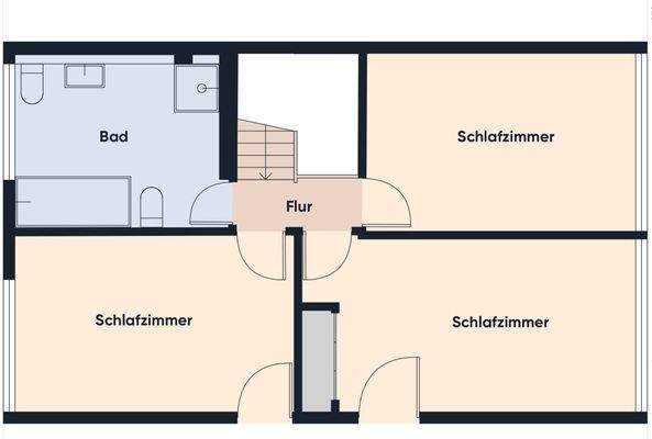 Grundrissplan ohne Maßstab OG
