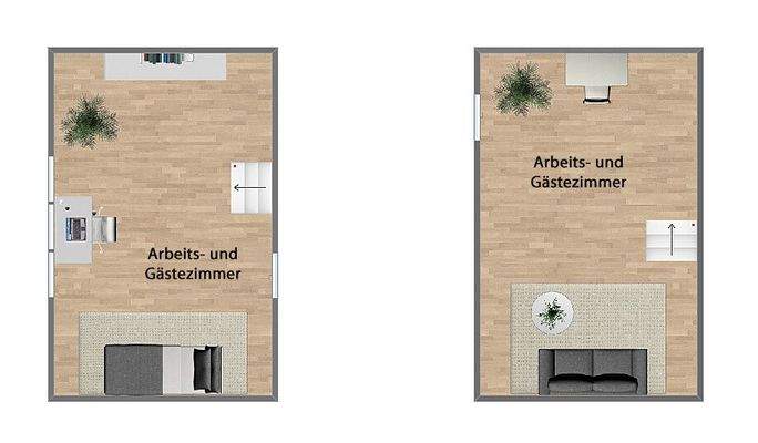 Grundriss Obergeschoss (nicht maßstabsgetreu)