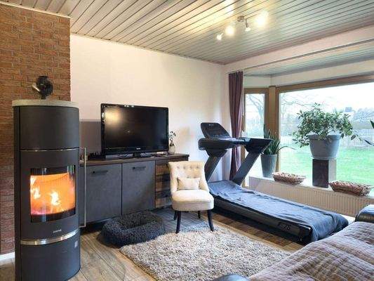 Wohnbereich mit Kamin