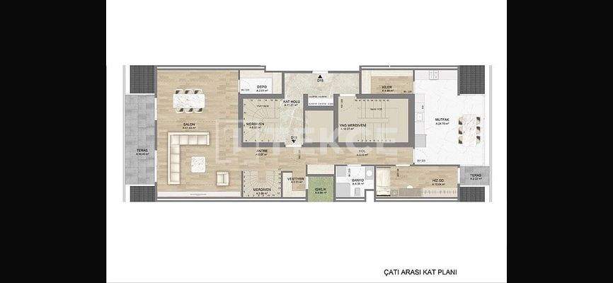 Apartments with Horizontal Architecture and Sea View in Üsküdar
