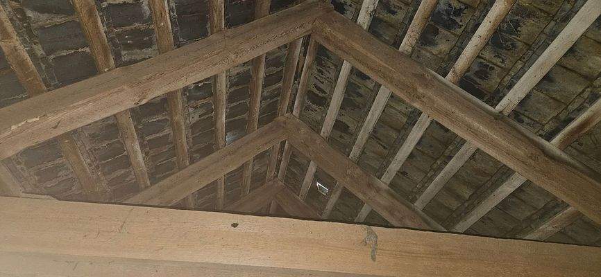 Dachgebälk zweite Scheune