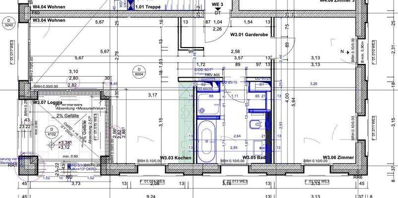Wohnungsgrundriss 2-Zimmer