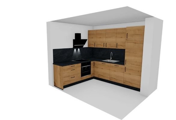 Visualisierung Küche L-Form