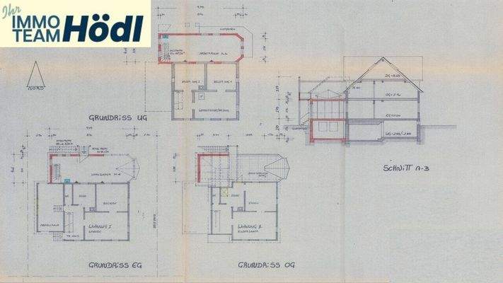 Grundrisse und Querschnitt