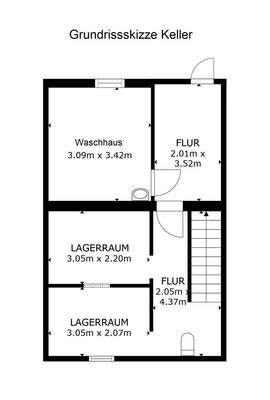 Grundrissskizze Keller