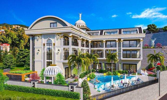 Sea and City View Flats in Bektas Alanya