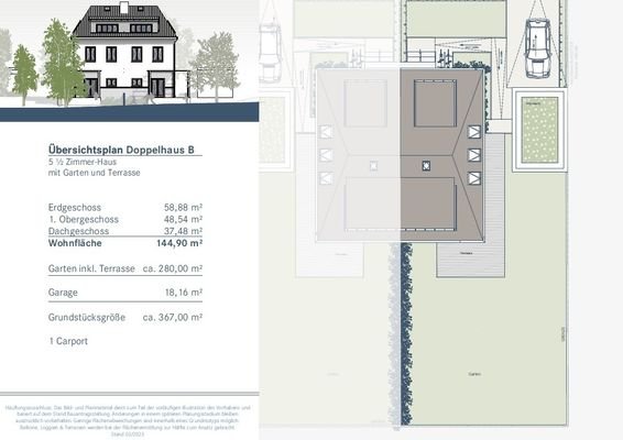 Übersichtsplan Doppelhaus B