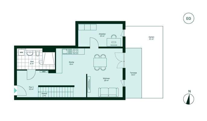 Grundriss des Untergeschosses