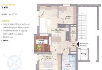 Grundriss Neubauwohnung