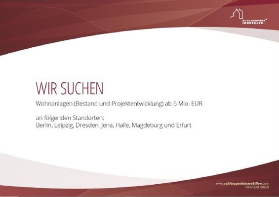 Wir suchenWohnanlagen