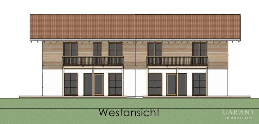 Doppelhaus Westansicht