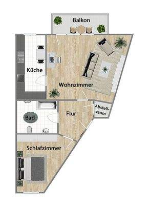 Grundriss (nicht maßstabsgetreu)