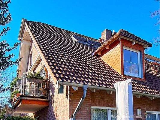 Blick auf die Maisonettwohnung