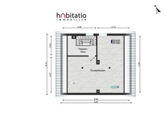 Grundriss Dachgeschoss (Ausbaureserve)