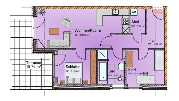 Grundriss Wohnung 03