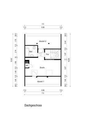 Grundriss Dachstudio