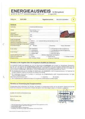 Energieausweis Spannerstrasse 3/5/7, 79801 Hohentengen gültig bis 30.01.2035