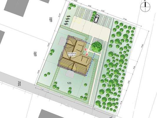 Neubauvorschlag unter Reet mit 2 Ferienwohnungen