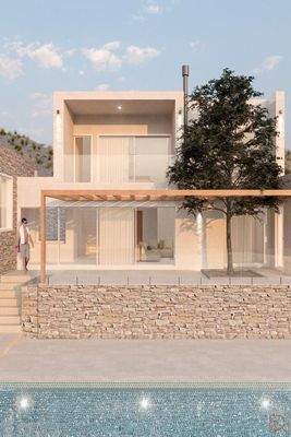 Kreta, Schisma Eloundas: Exklusives Grundstück mit Meerblick und Baugenehmigung zu verkaufen