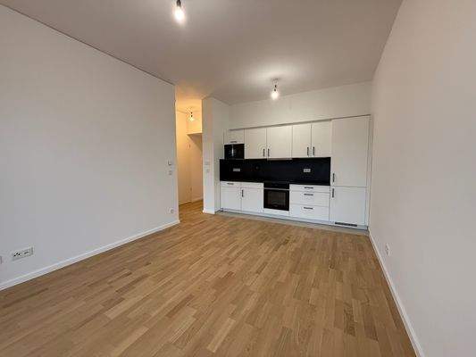 Wohnzimmer mit Küche