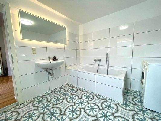 Mit Fußbodenheizung