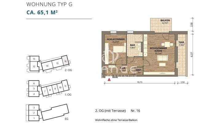 Grundriss Wohnung Typ G