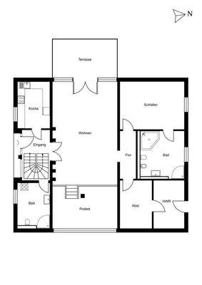 Erdgeschoss Nebengebäude