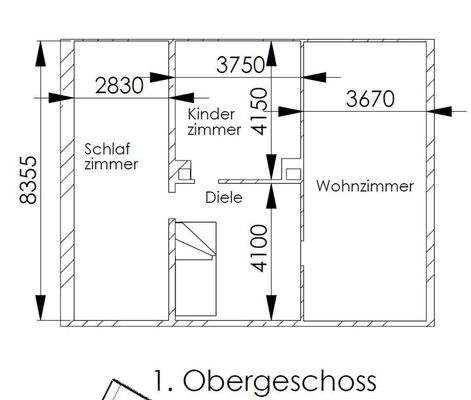 Grundriss 1. Obergeschoss