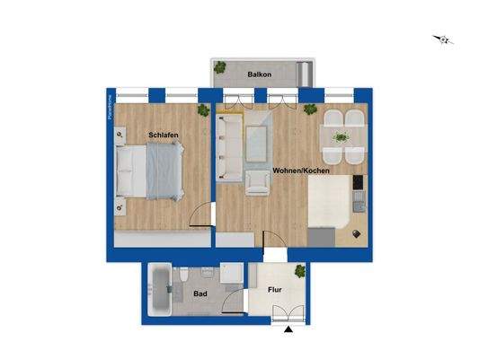 Grundriss Wohnung 2. OG