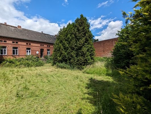 Blick zur Nachbarmauer rechts