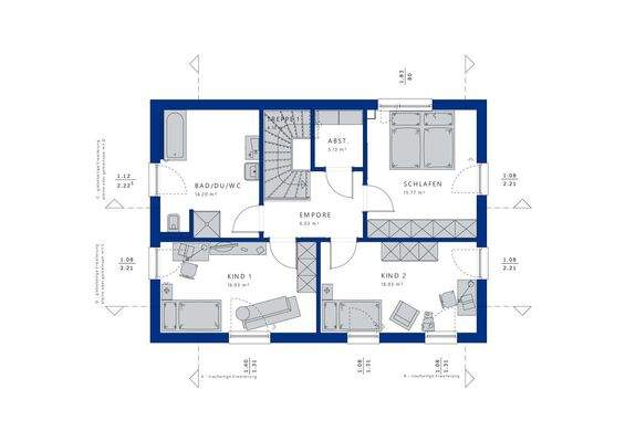 Obergeschoss -Vorschlag