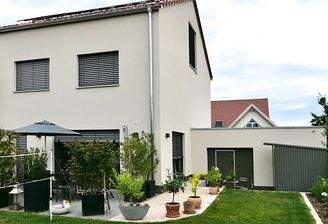 Gartenansicht Musterhaus