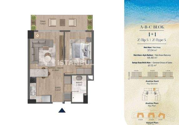 Elegant Flats within a Sea View Project in Buyukcekmece