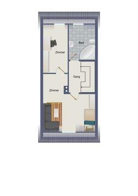 Der unverbindlicher Grundriss Dachgeschoss