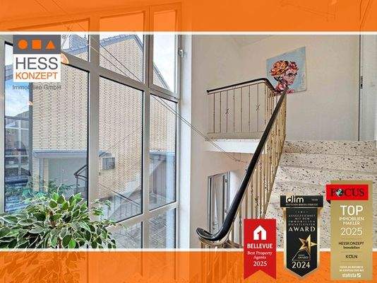 Verglaster Treppenaufgang