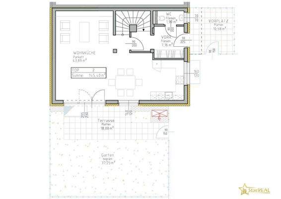 ERDGESCHOSS MIT GARTEN