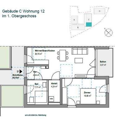 Grundriss Wohnung 12