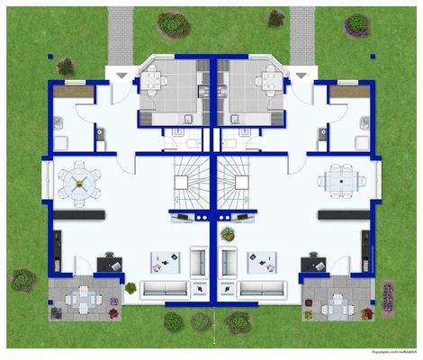 Grundriss Erdgeschoss möbliert
