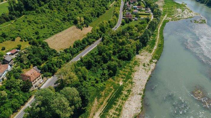 Luftansicht auf das Draufergrundstück