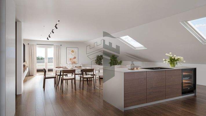 Visualisierung Wohn- & Esszimmer