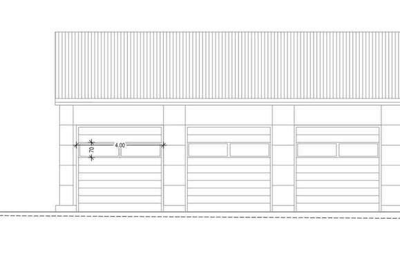 Frontansicht Lagerhalle