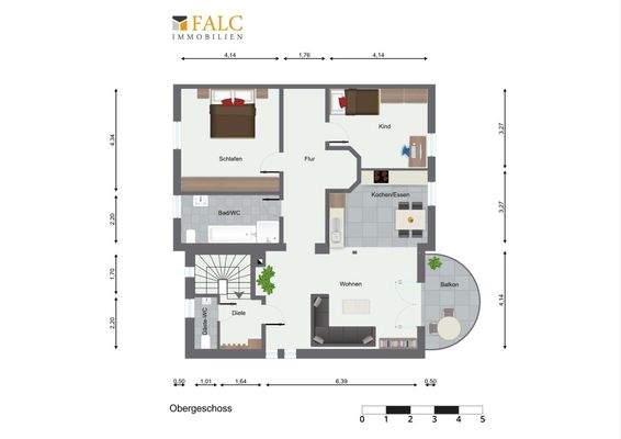 Grundrissbeispiel Obergeschoss