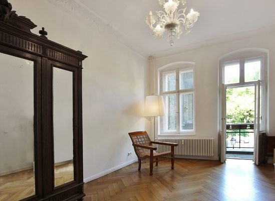 Blick zum Balkon