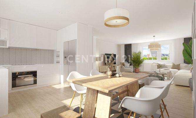 Visualisierung Kueche - Esszimmer als offener Bereich