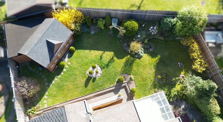 Garten aus Vogelperspektive