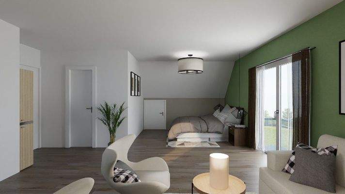 Schlafzimmer 2 DG visualisiert