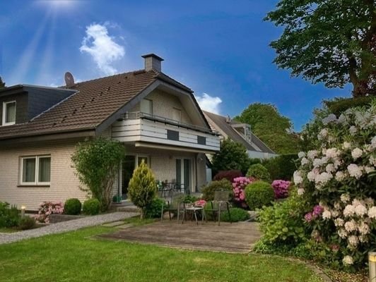Rückansicht vom Garten