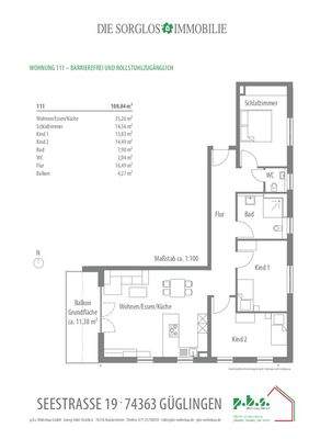 Grundriss Wohnung 111