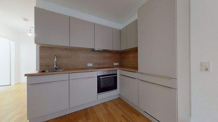 Küche mit Einbauküche