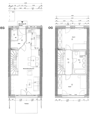Grundriss Erd- und Obergeschoss